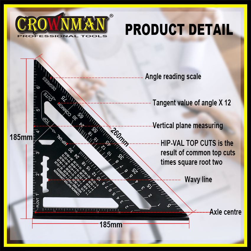 Regla triangular de aluminio (6)